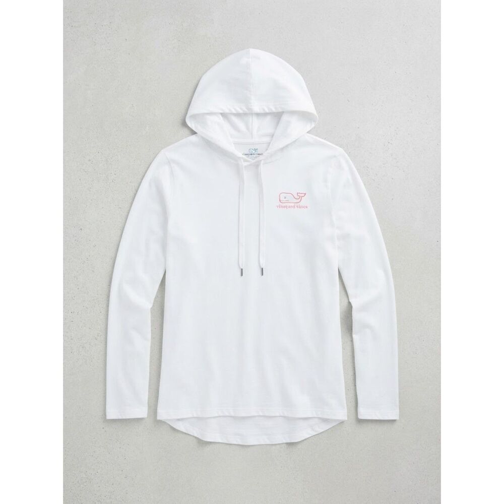 Women's Vineyard Vines White Lightweight Whale Hoodie Size Small NWOT